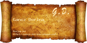 Gancz Dorina névjegykártya